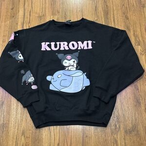 Dumbgood Sanrio Sweatshirt Womens Large Kuromi Double Sided Black Heavyweight